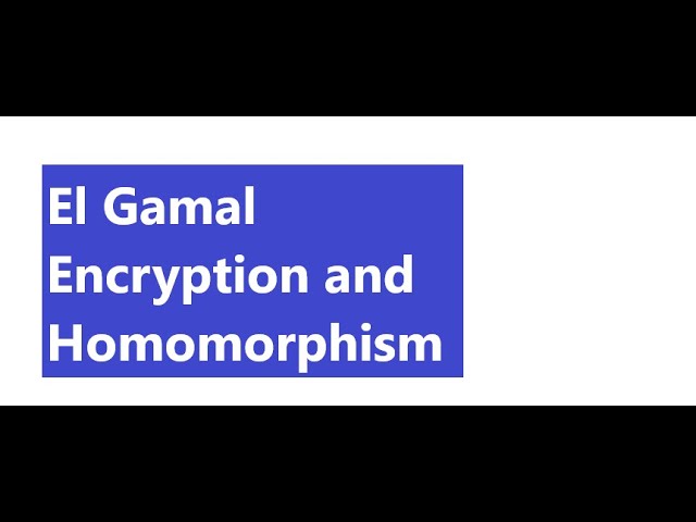 ElGamal Encryption and Homomorphism