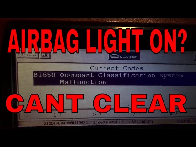 Toyota Airbag Reset -  B1650 Occupant Classification