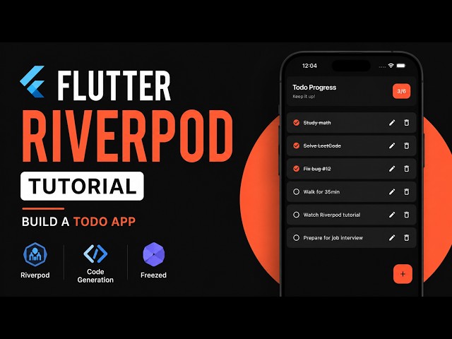 Flutter Riverpod Tutorial 2026 | Build a Todo App with Code Generation & Freezed #shohruhak