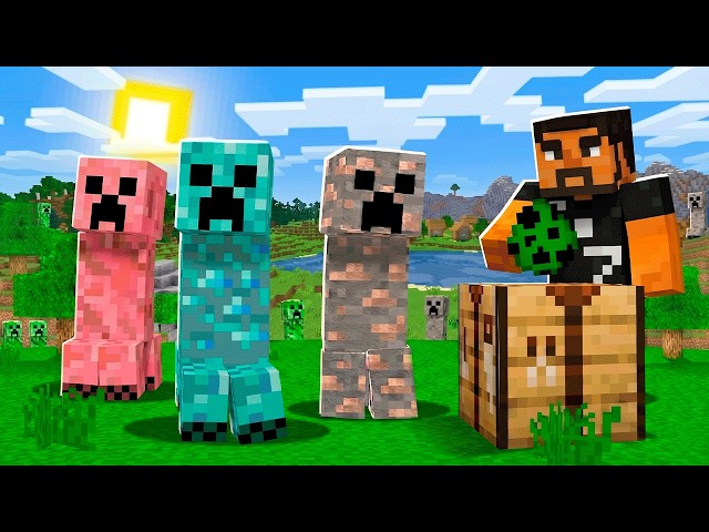 Minecraft but there are CUSTOM CREEPERS!!!