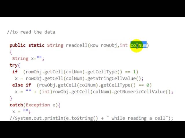 How to read and write excel files in Selenium Java