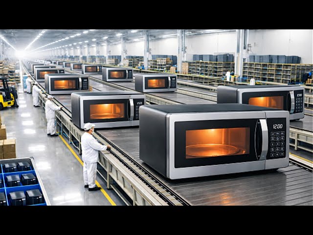 Inside a Microwave Oven Factory: Waveguide, Door Interlock & Leakage Test (4K)