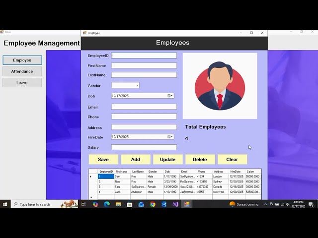 C# Full Project(Employee Management System)