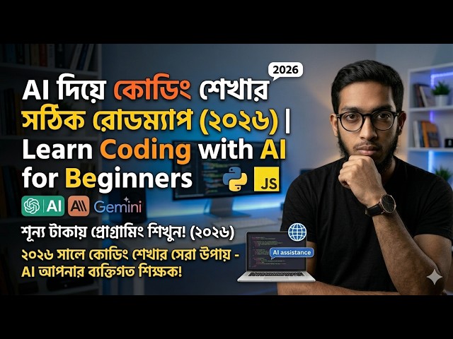 Beginners দের AI দিয়ে কোডিং শেখার সঠিক রোডম্যাপ (২০২৬) |  | Learn Coding with AI for Beginners