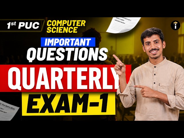 1st PUC Computer Science Important Questions | Quarterly Exam 1 | Must Watch | PUC Karnataka