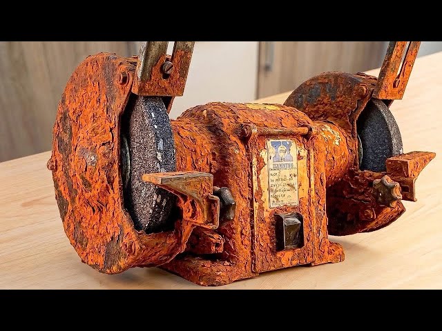 Very few people know about method! Restoration Rusty and Broken Bench Grinder... Restoration tips