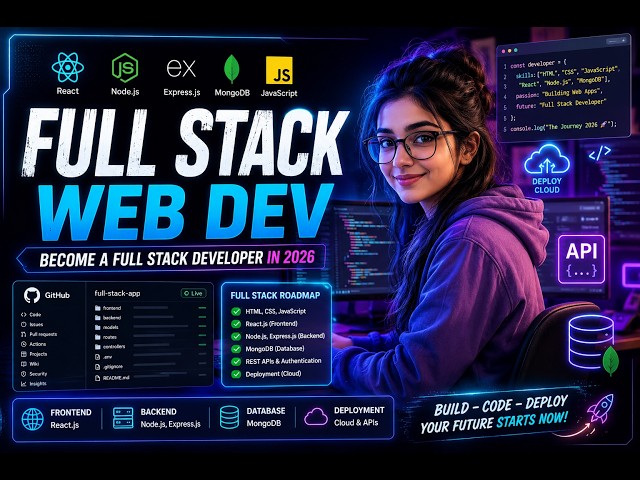 🔥 Become a Full Stack Developer in 2026 | Complete Roadmap for Beginners.