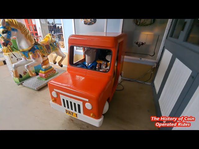 1990s OMC Electronics Coin Operated Post Van Kiddie Ride - Postman Pat (BROKEN)