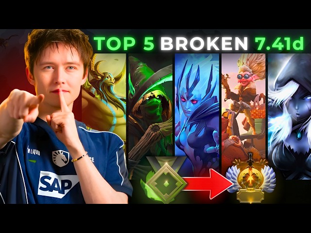 Top 5 BROKEN Heroes In 7.41d (FREE MMR Every Rank) — Dota 2 Guide