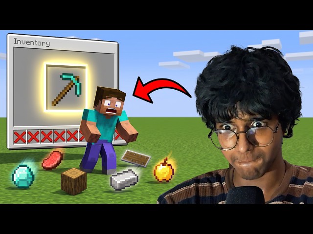 Minecraft But I Can Only Use One Inventory Slot || Minecraft But Mere Paas Sirf 1 Inventory Slot Hai