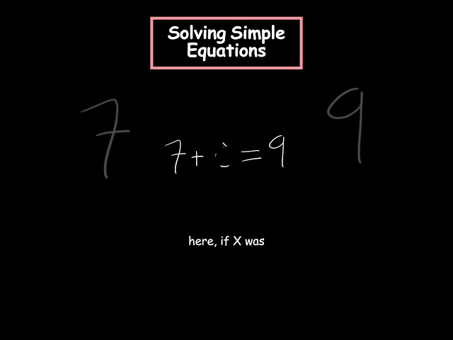Solving Simple Equations - Introduction | Algebra 1 #math #maths #mathematics #education #learning