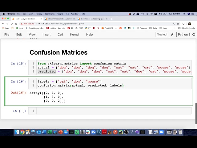 CS 320 Nov 25 (Part 1) - Confusion Matrices