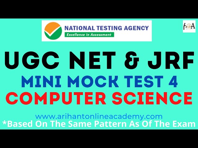 Computer Science Applications Paper  2 | UGC NET & JRF 2020 | Mini Mock Test 4 | Practice & Prepare