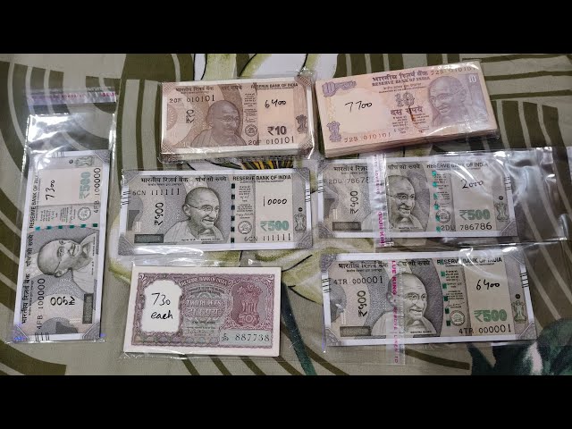 BUY 10 Rupees Tripling Set | 500 Rupees Super Fancy Number Notes Value WhatsApp 7006111955