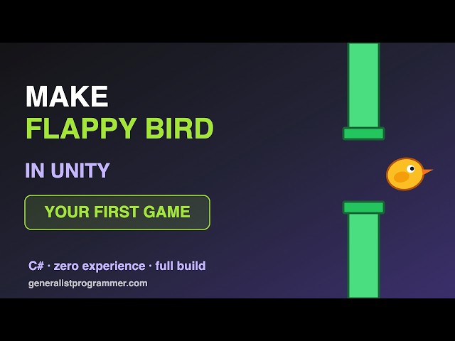 Make Flappy Bird in Unity (Beginner's First Game)