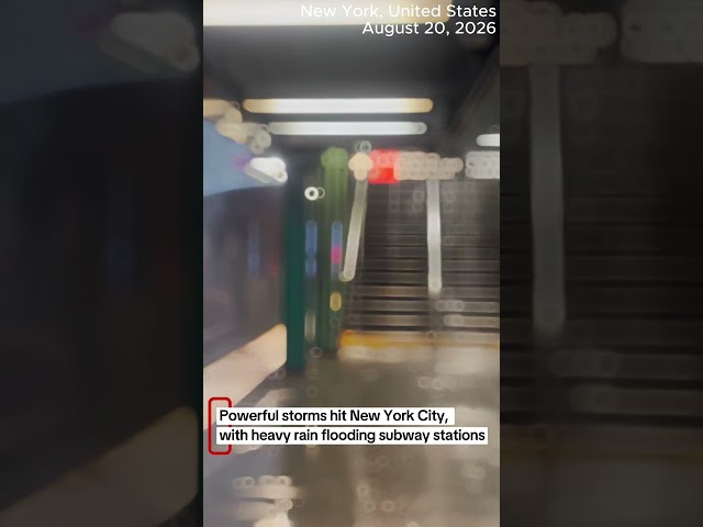 Heavy Rain Floods New York Subways as Flash Flood Alerts Issued