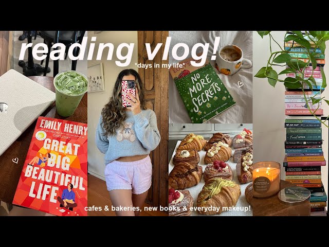 VLOG!🍒 last days of summer, cozy reading vlog, cafes, bakeries & new favorite books!