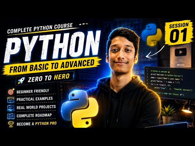 Python Tutorial for Beginners | Session 1: Python Basics in Hindi | Learn Python From Zero 🚀 #python