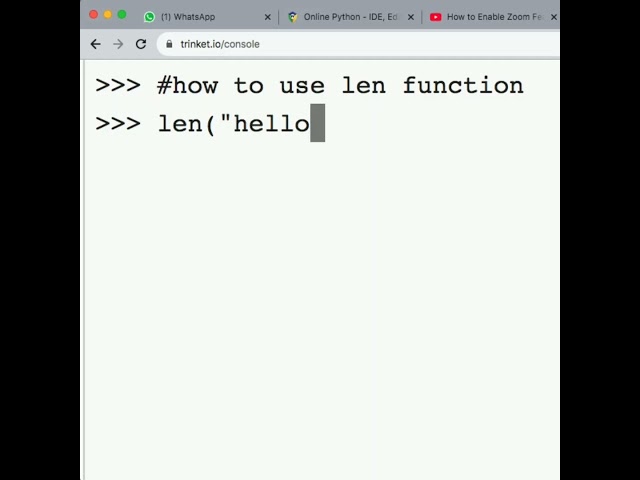 How to use len function in Python #pythoncoding #pythonprogramming