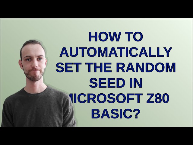 Retrocomputing: How to automatically set the random seed in Microsoft Z80 BASIC?