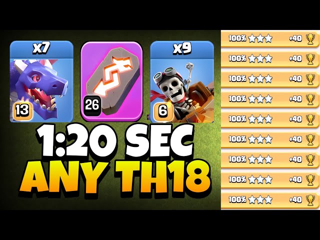 NEW TH18 Revenge Deck Dragon Attack is INSANE! | Best TH18 Attack Strategy | Clash of Clans