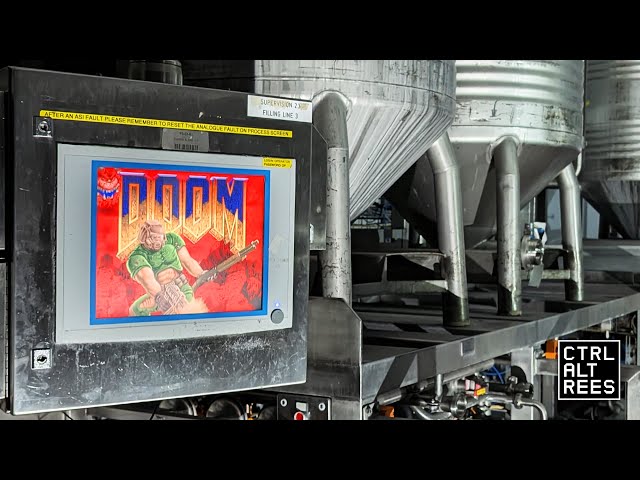 I Played DOOM On An Abandoned Industrial Cake Machine