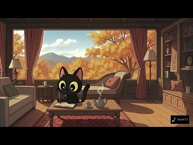 [2H] Lofi | Tommy Writing in a Cozy Cabin | Calm Cartoon Ambience for Study/Relax