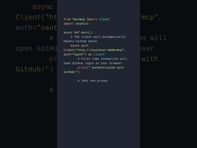 FastMCP GitHub OAuth Authentication Guide - Part 2/4