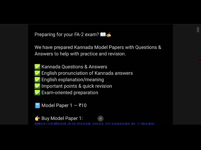Fa2 important qna class 10 kannada