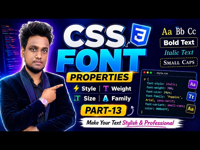 How to Use Font Style, Weight, and Size in CSS | Complete Hindi Guide