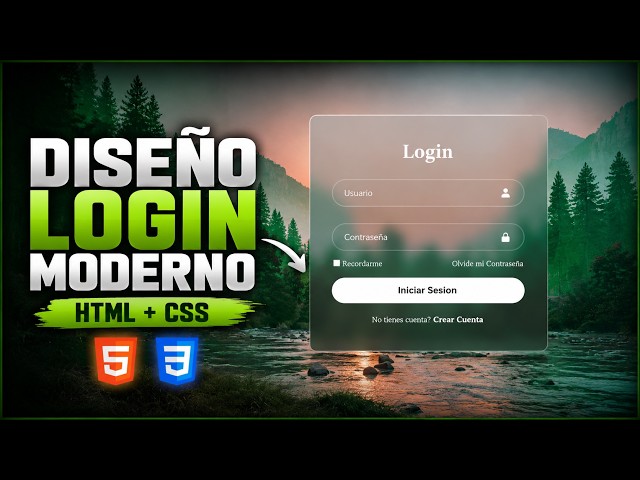 Tutorial: Login con efecto Glassmorphism en 5 minutos (HTML y CSS)