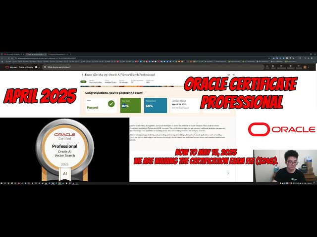 Free exam Question| Oracle AI Vector Search Professional 1Z0-184-25 | Passed 82% in April 2025