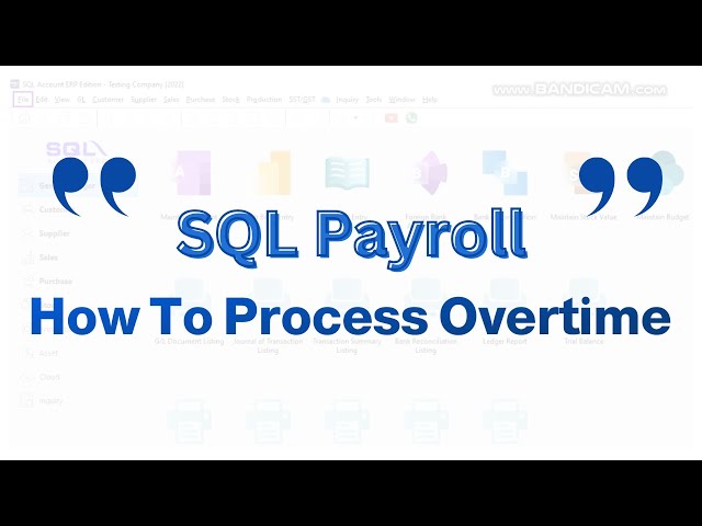 【📚SQL 学堂 • SQL PAYROLL How to Process Overtime】