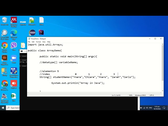 Java Tutorial: One dimensional Array