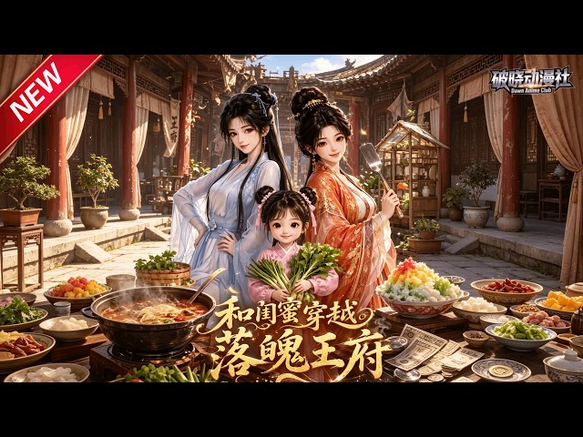 MULTISUB📢新番上线《和闺蜜穿越落魄王府》第1~46集丨网红博主穿越共侍一王府，靠新式美食脱贫，守护幼崽勇破刁难！#最新漫剧 #破晓动漫社