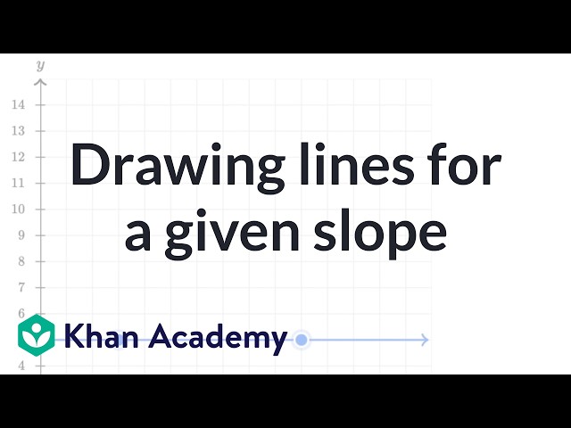 Drawing lines for a given slope