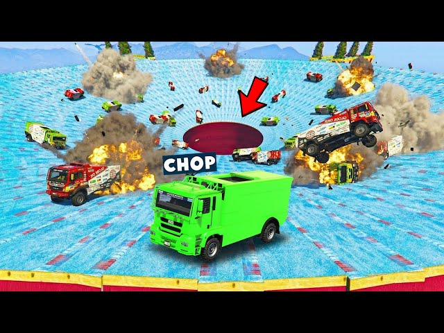 GTA 5 CHOP AND FROSTY COLLIDE AND DESTROY DERBY