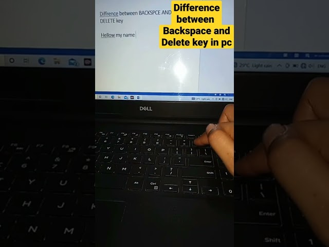 #shortcutkey Difference between backspace and delete key? #shorts ytshorts