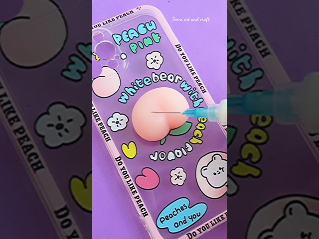 💉🍑 do you like peach ?😜 #shorts #tonniartandcraft #youtubeshorts #satisfying #art