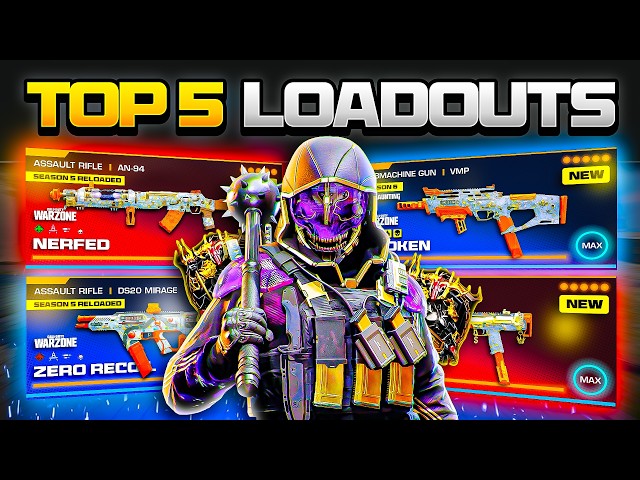 the TOP 5 *BROKEN* META Loadouts in Warzone After the NEW UPDATE! (Warzone BEST Builds)