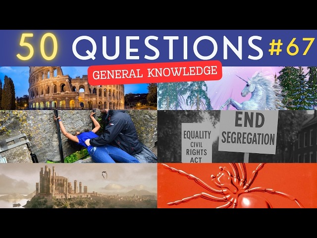 The General Knowledge Quiz #67 ¦ 50 Trivia Questions - Pub Quiz