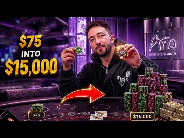 THE GREATEST BLACKJACK COMEBACK EVER… $75 TO $15,000!