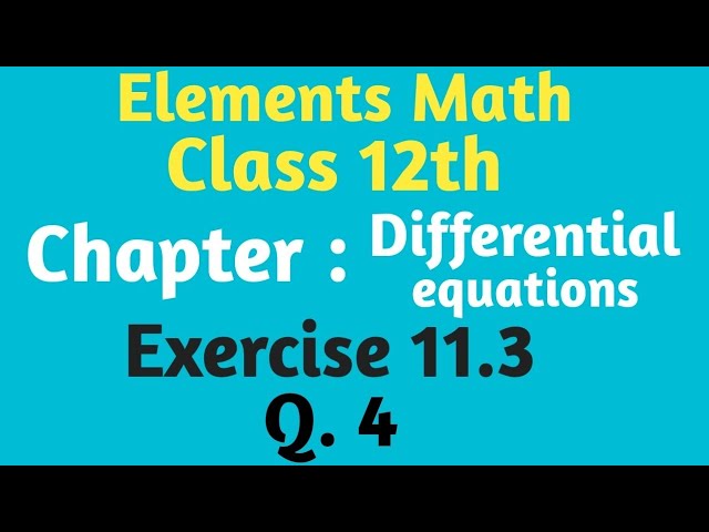 Class 12th math exercise 11.3 Q.4