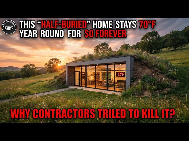 This "Half-Buried" Home Stays 70°F Year Round For $0 FOREVER. Why Contractors Tried to Kill It?