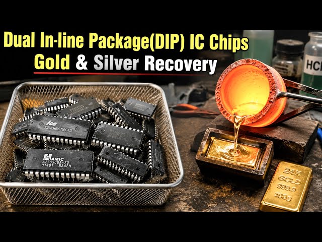 DIP Leg IC Chips Gold & Silver Recovery | Recover Gold From IC Chips | Gold Recovery