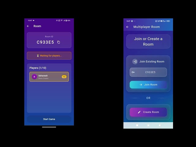 Quiz Game made by Flutter , Socket.io,Supabase.