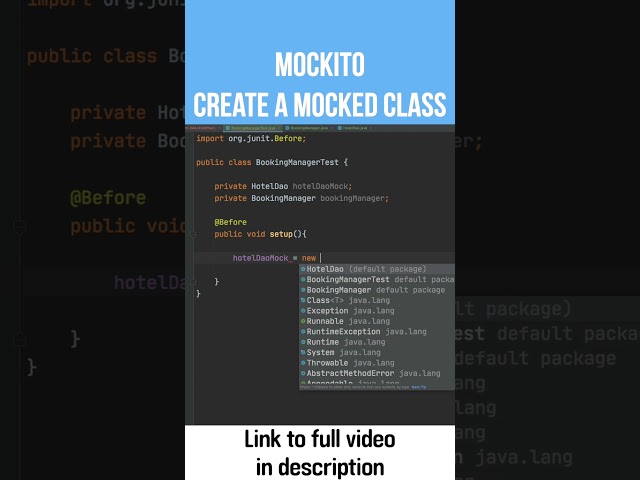 How to create a Mocked Object #Java #Mockito #unittesting