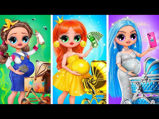 Poor, Rich, and Super Rich LOLs with Their Babies / 32 DIY Dolls