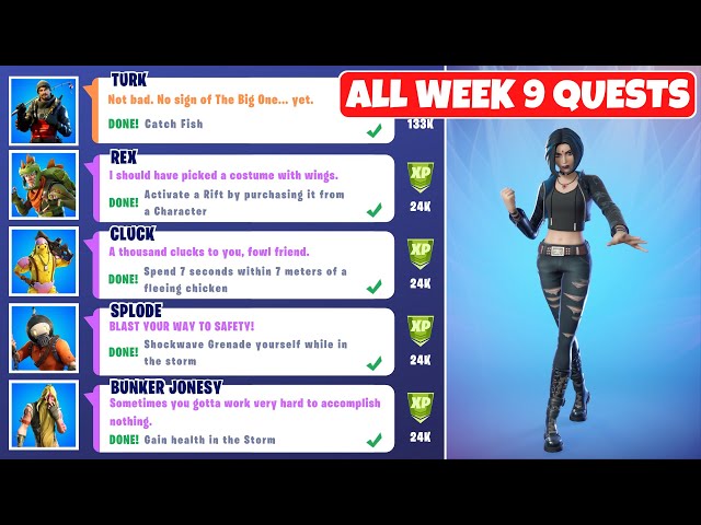 All Week 9 Challenges Guide (301,000 XP) - Fortnite Week 9 Epic and Legendary Quests