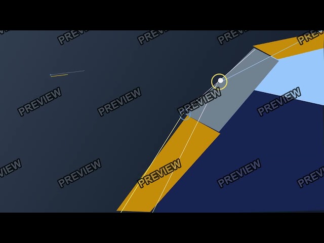 4K Loop Motion Background Steel Blue Mustard Slate angular metallic geometric industrial - Pickay